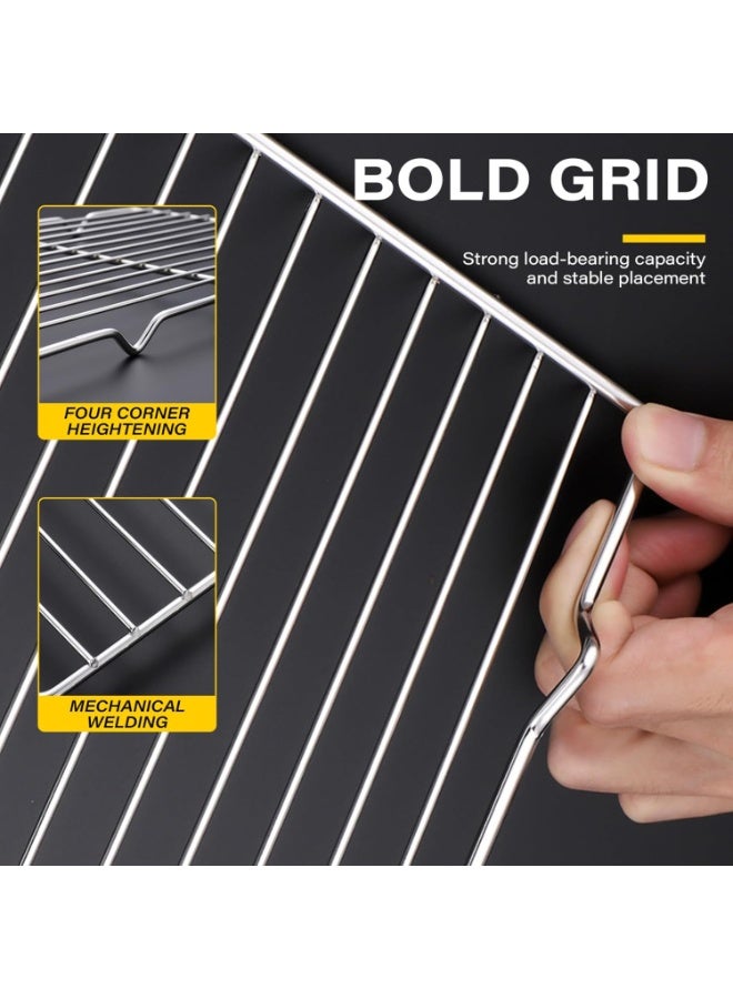 بتيمفم الصاني الخبز من الفولاذ المقاوم للصدأ ومجموعة الرف - Image 4